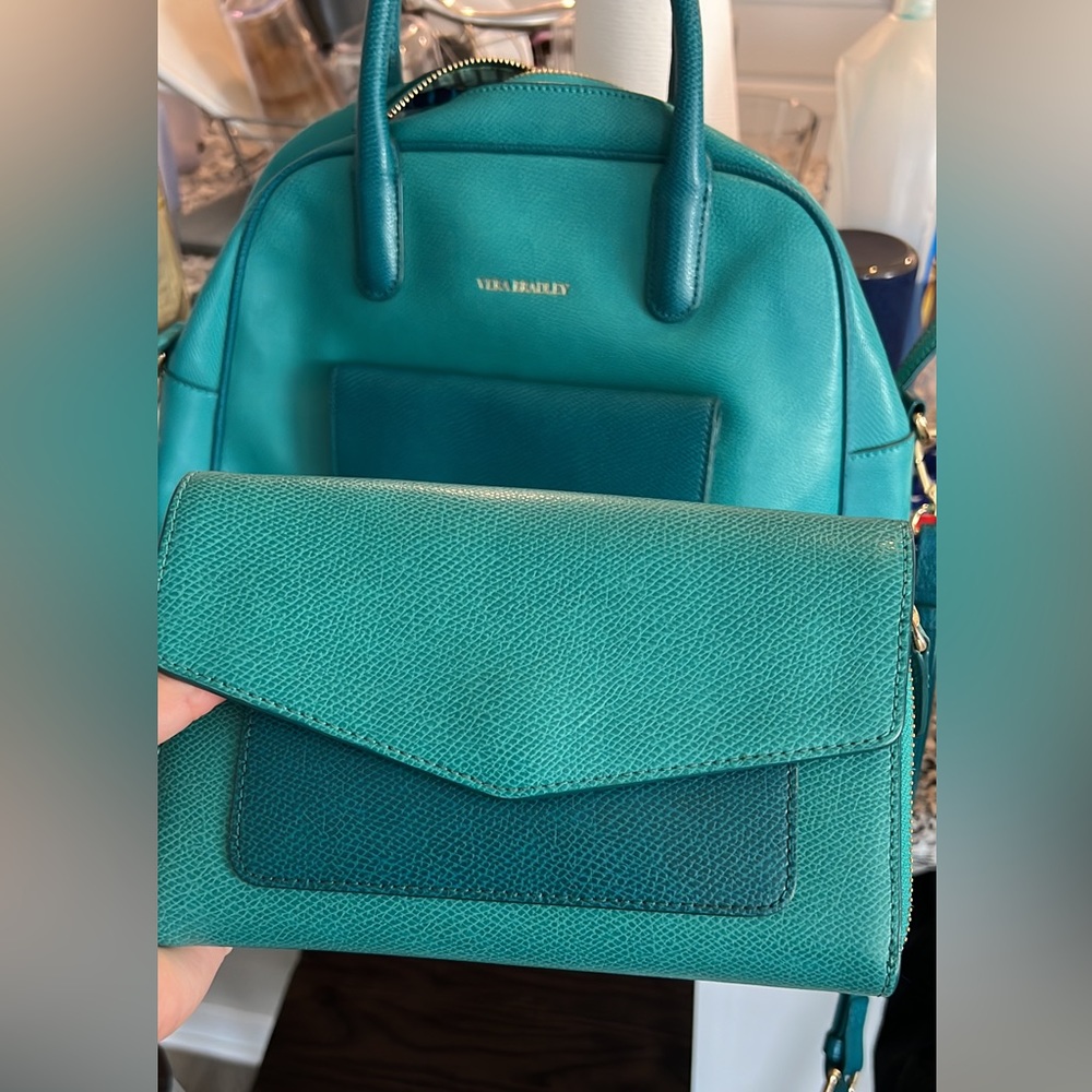TEAL LEATHER WALLET/SMALL PURSE